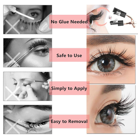 💖 Magnetic Eyelashes + Applicator – Fast ✨ Reusable 👁️